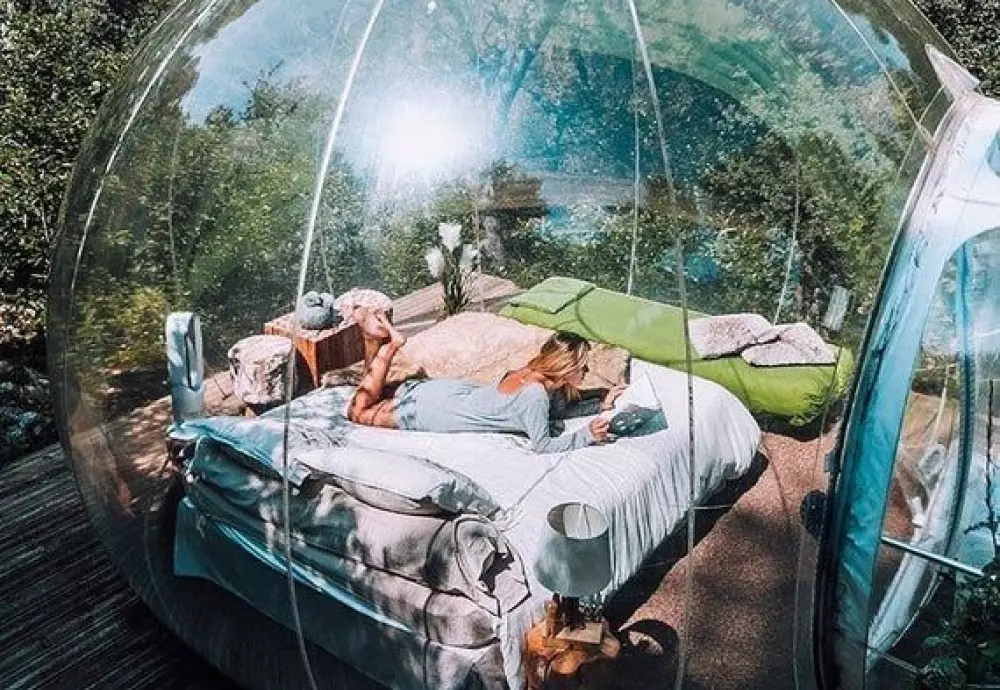 inflatable clear bubble camping tent